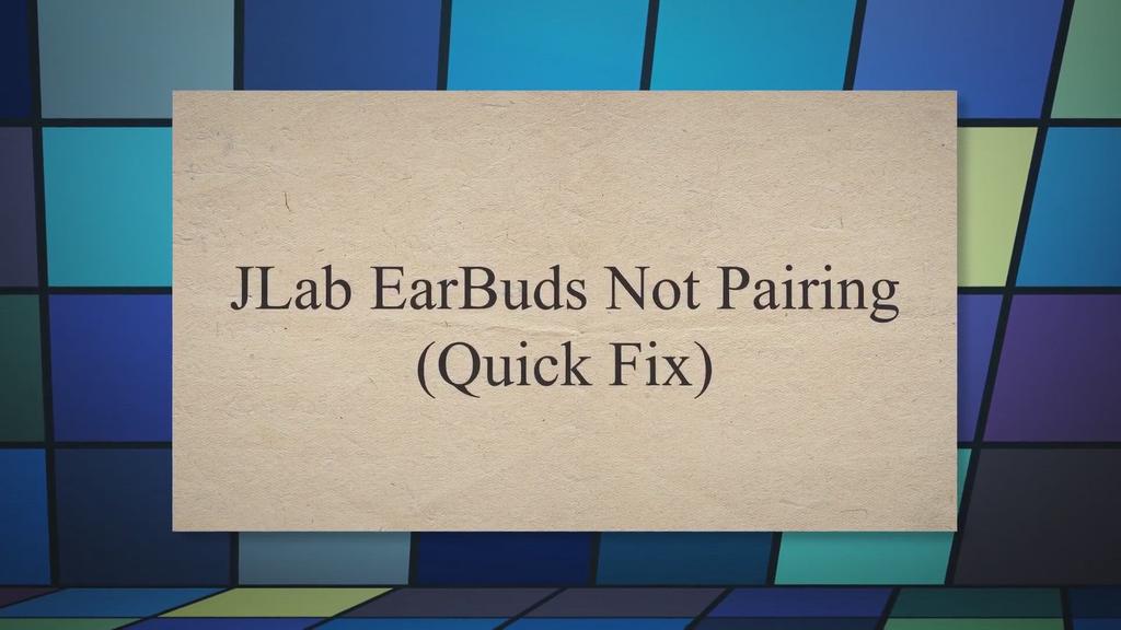 'Video thumbnail for JLab EarBuds Not Pairing (Quick Fix)'
