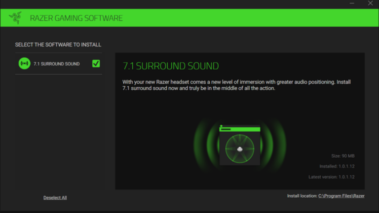 How to Use Razer 7.1 Surround Sound Software | Decortweaks