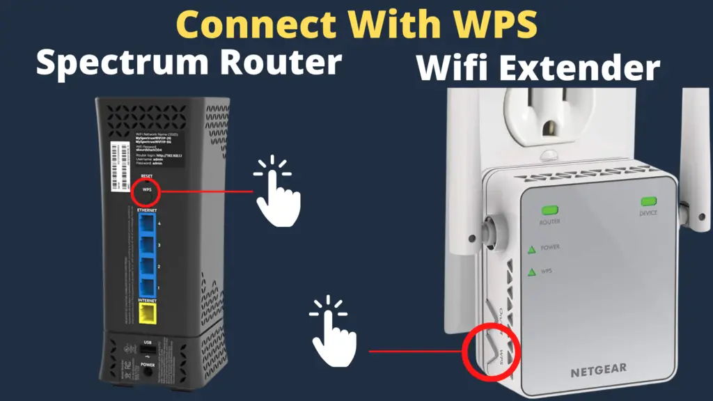 connect spectrum router to extender with wps