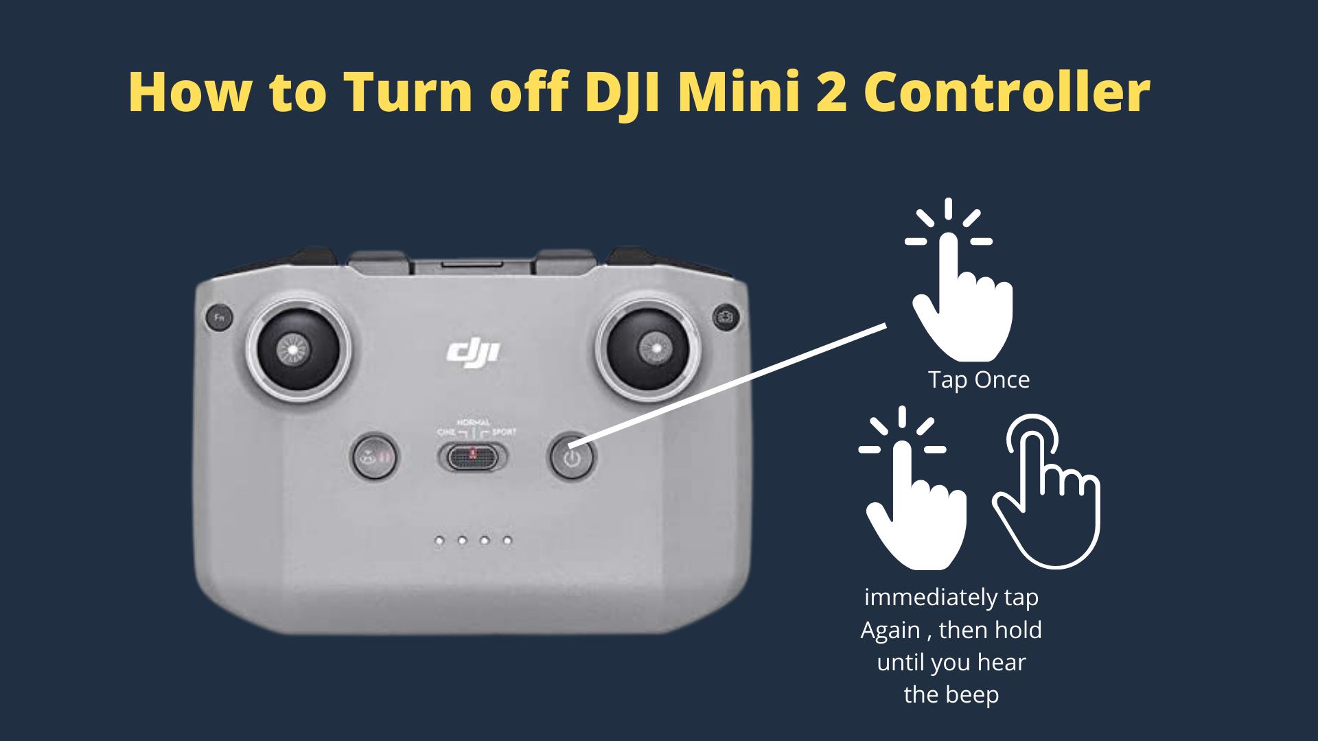 how to turn off dji mini 2 controller