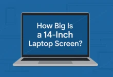 How big is a 14 inch laptop screen