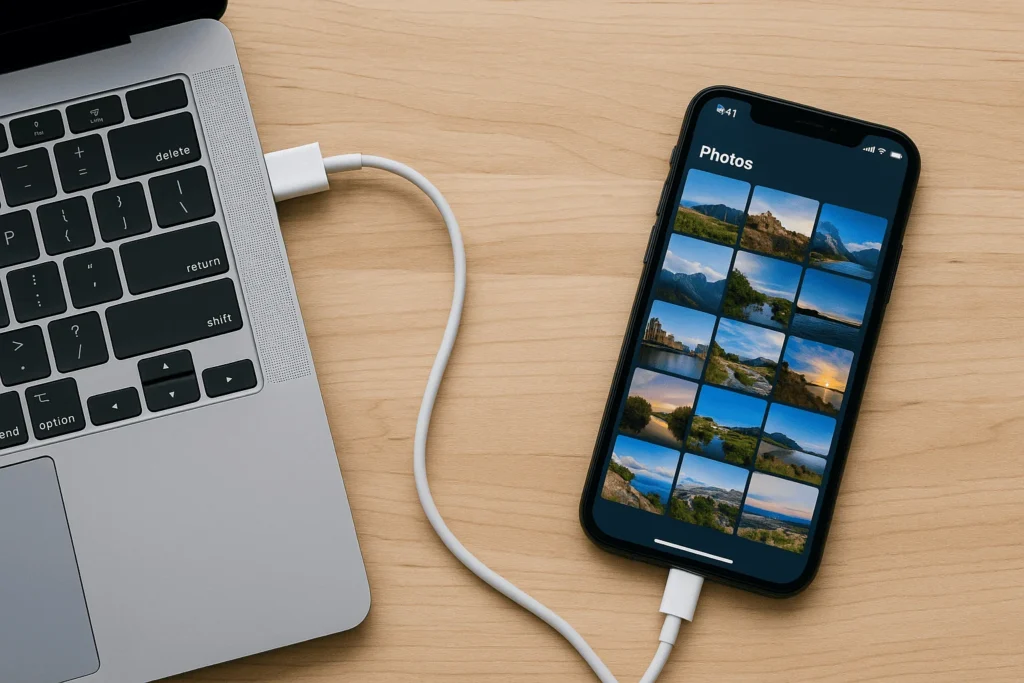 Transfer Photos to iPhone 15 Using USB-C
