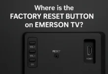 Where is the factory reset button on emerson tv