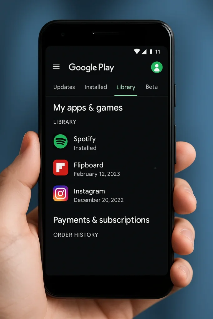 How to tell when an app was downloaded Android